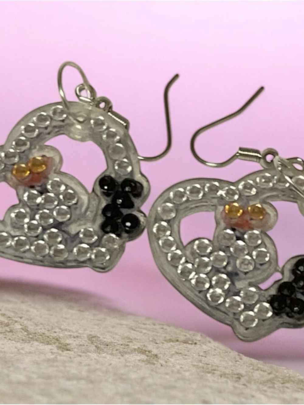 Diamond Art Drop Earrings - Double Sided-Sealed -Choose 1 - Picture 2 of 4